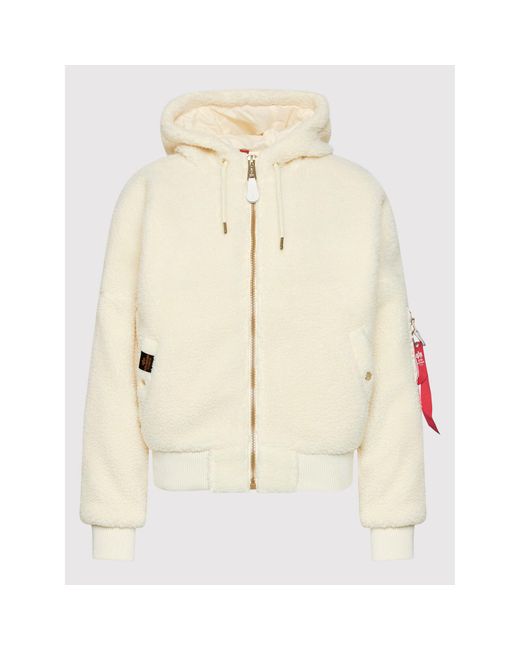 Alpha Industries Natural Übergangsjacke Ma-1 Os Hooded Teddy 118002 Regular Fit