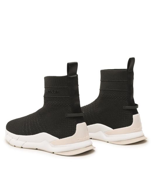 Calvin Klein Sneakers knit sock boot hw0hw01539 ck black beh
