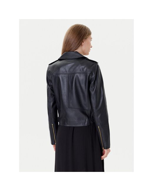 MICHAEL Michael Kors Black Lederjacke Mt520Ie8Rk Regular Fit