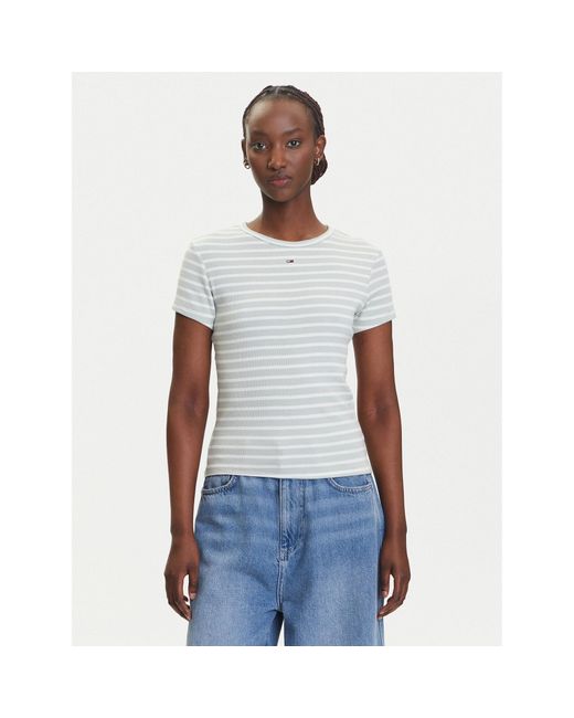 Tommy Hilfiger White T-Shirt Essential Dw0Dw17383 Slim Fit