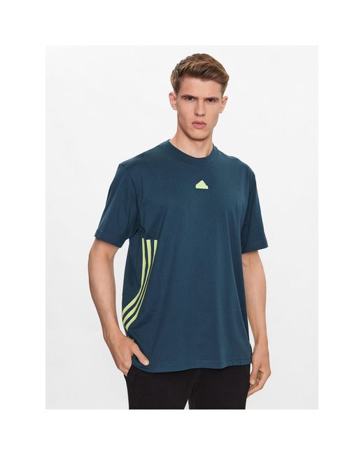 Adidas T-Shirt In1614 Türkisfarben Loose Fit in Blue für Herren
