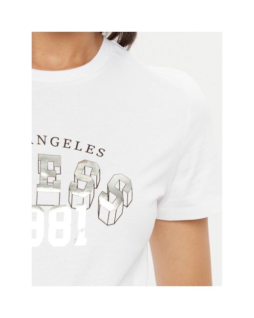 Guess White T-Shirt V5Ri06 I3Z14 Regular Fit