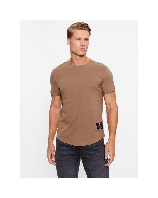 Calvin Klein T-Shirt Essential J30J315319 Regular Fit in Brown für Herren