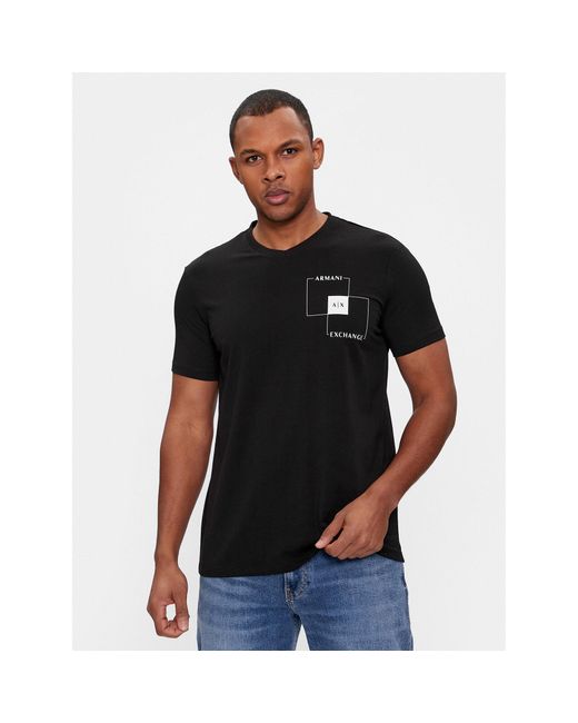 Armani Exchange T-Shirt 3Dzthp Zje6Z 1200 Regular Fit in Black für Herren