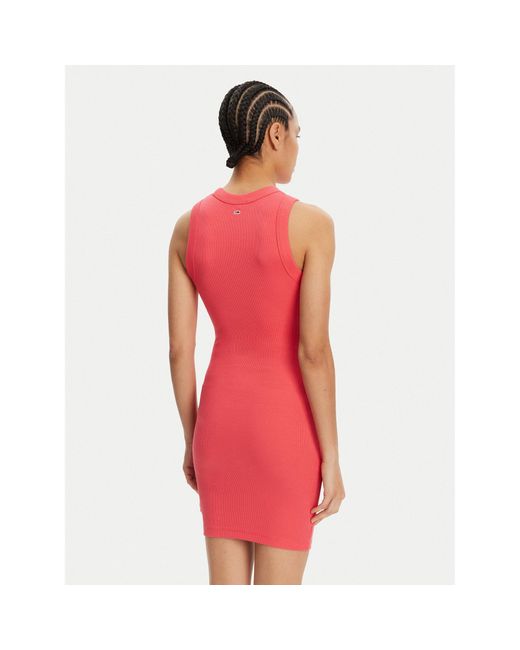 Tommy Hilfiger Red Kleid Für Den Alltag Bubble Dw0Dw21351 Slim Fit