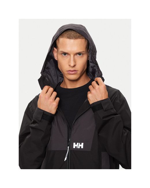 Helly Hansen Regenjacke Rig Rain Jacket 54096 Regular Fit in Black für Herren