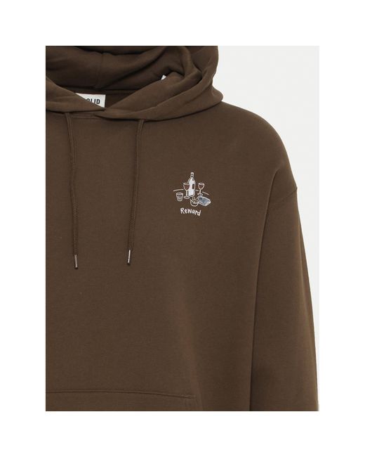 Solid Sweatshirt Mullet 21108363 Regular Fit in Brown für Herren