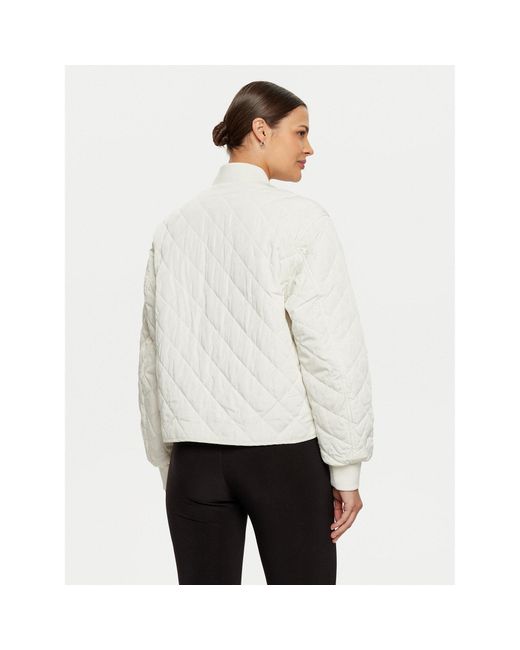 Calvin Klein White Bomberjacke J20J224701 Relaxed Fit