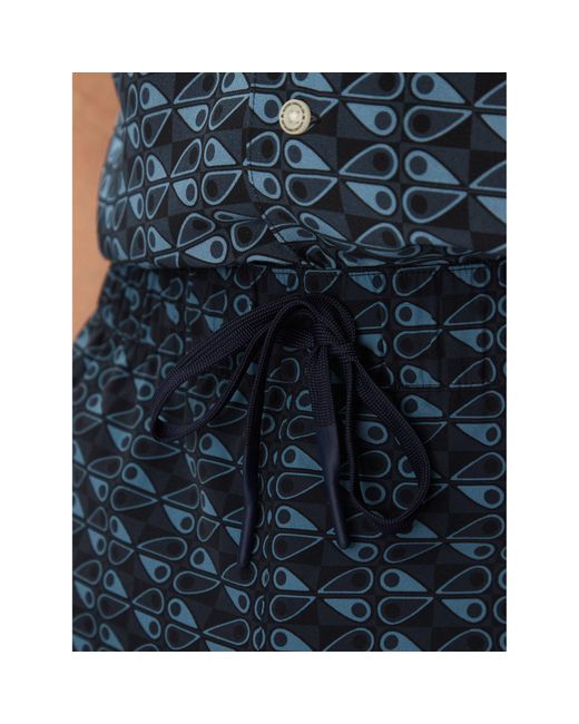 Moose Knuckles Badeshorts Hide And Swim M15Mr756H Regular Fit in Blue für Herren