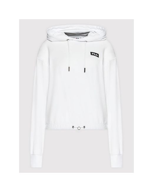 Fila White Sweatshirt Burdur Faw0144 Weiß Relaxed Fit