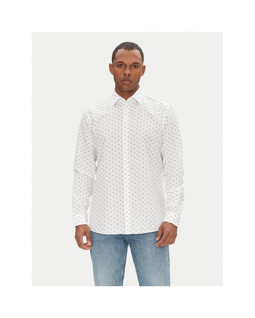 HUGO Hemd Valerio 50539802 Modern Fit in White für Herren