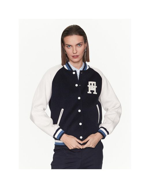 Tommy Hilfiger Blue Bomberjacke Varsity Ww0Ww38112 Regular Fit