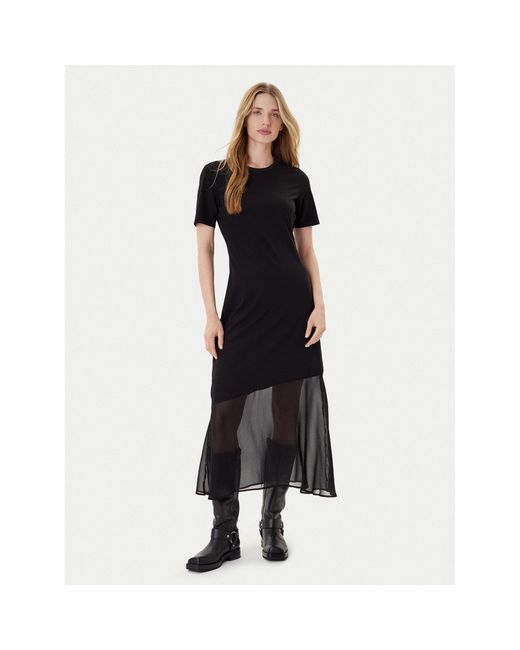 DKNY Black Kleid Für Den Alltag P5Gdfcna Regular Fit