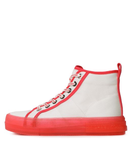 MICHAEL Michael Kors Pink Sneakers Aus Stoff Evy High Top 43S3Eyfe5D Weiß
