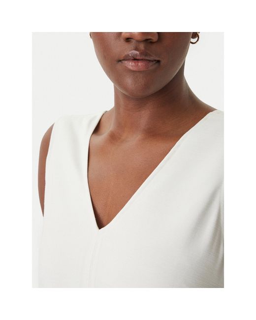 Calvin Klein White Kleid Für Den Alltag Lv044F012G Écru Regular Fit