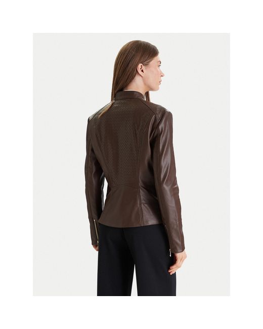 Guess Brown Jacke Aus Kunstleder W6Rl52 Wl850 Regular Fit
