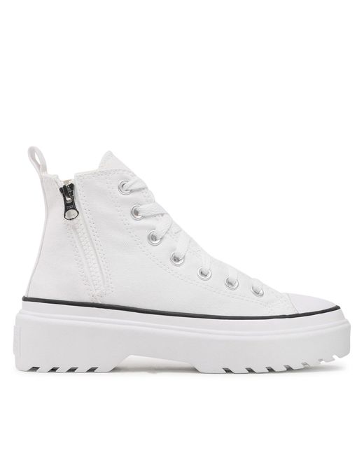 Converse White Sneakers Aus Stoff Ctas Lugged Lift Hi A03012C Weiß