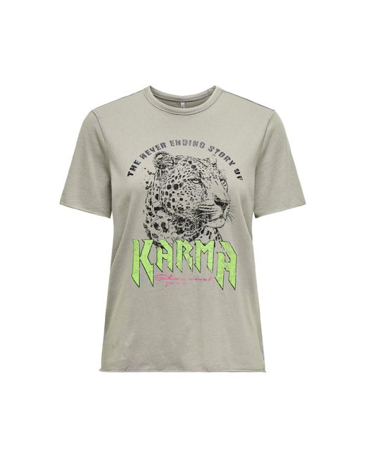 ONLY Gray T-Shirt Lucy 15307412 Regular Fit