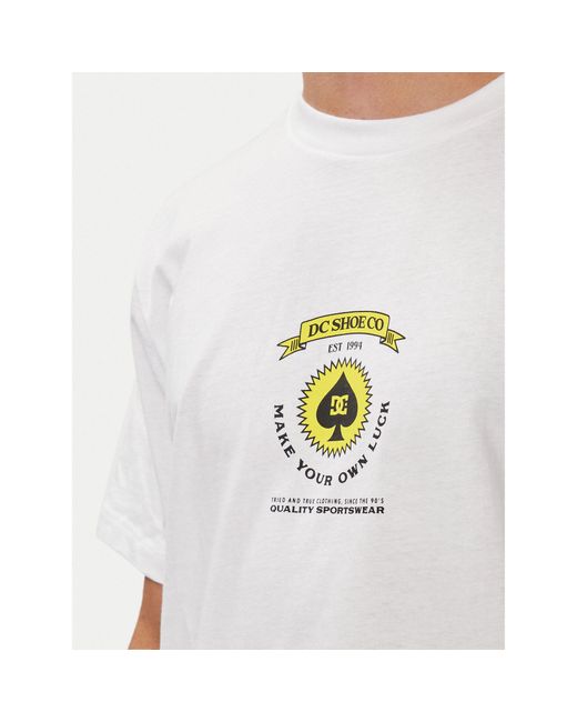 Dc T-Shirt Lucky Hand Hss Adyzt05366 Weiß Regular Fit in White für Herren