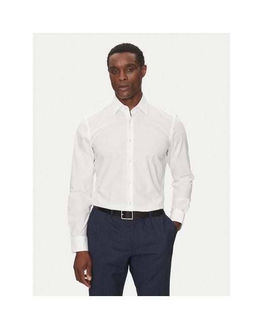 Boss Hemd H-Hank-Kent-C3-214 50538949 Slim Fit in White für Herren
