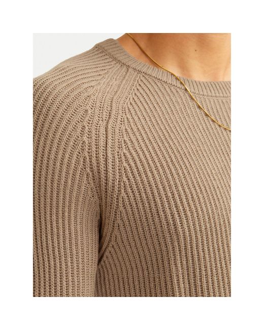 Jack & Jones Pullover Pannel 12258471 Regular Fit in Natural für Herren