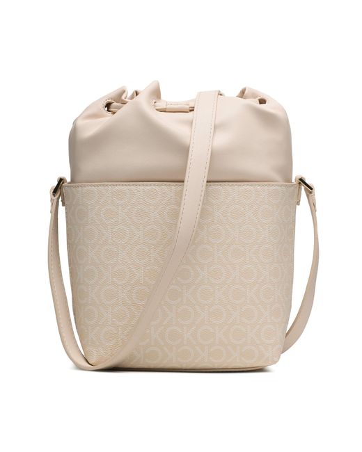 Calvin Klein Natural Handtasche must bucket bag sm mono k60k609390 0f4