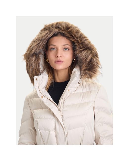 Guess White Daunenjacke W5Bl30 W2802 Écru Regular Fit