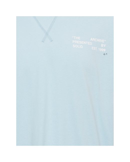 Solid T-Shirt 21107521 Regular Fit in Blue für Herren
