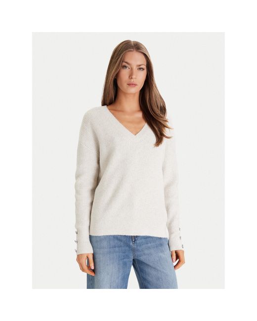 Morgan White Pullover 252-Mstar Regular Fit