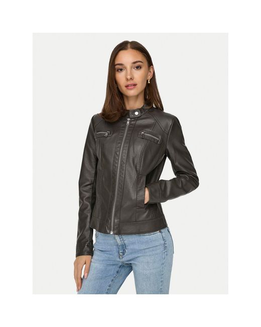 ONLY Black Jacke Aus Kunstleder Bandit 15081400 Regular Fit