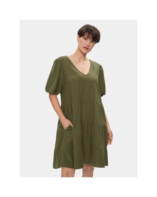 Vila Green Kleid Für Den Alltag Prisilla 14076612 Grün Regular Fit