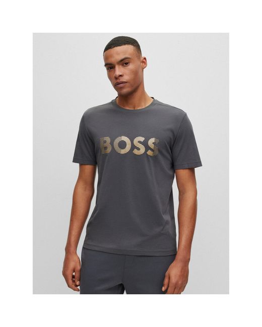 Boss T-Shirt 50494106 Regular Fit in Gray für Herren