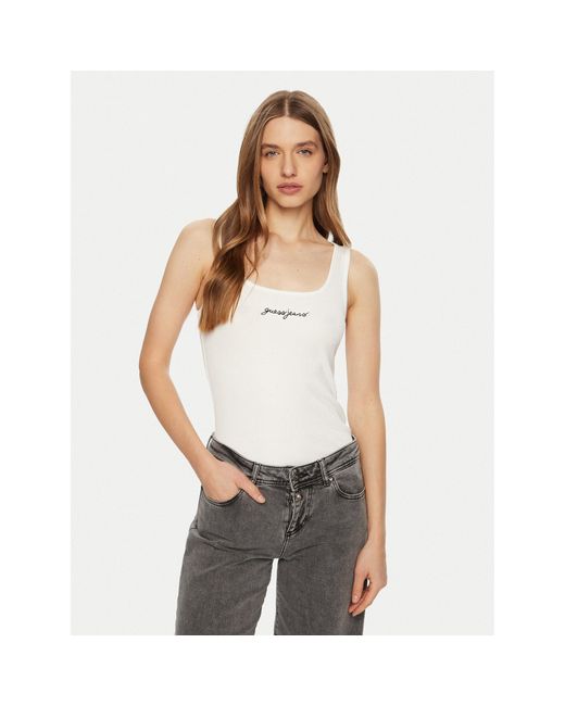 Guess White Top W5Rp48 Ka0H1 Regular Fit
