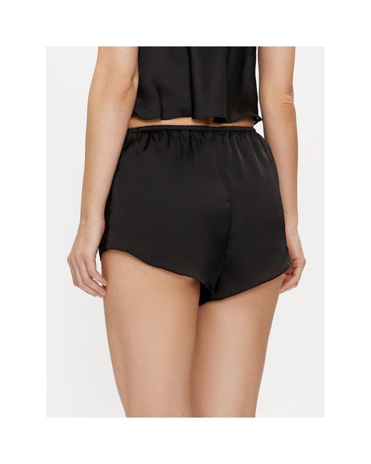 Hunkemöller Black Pyjamashorts Satin 205068 Regular Fit