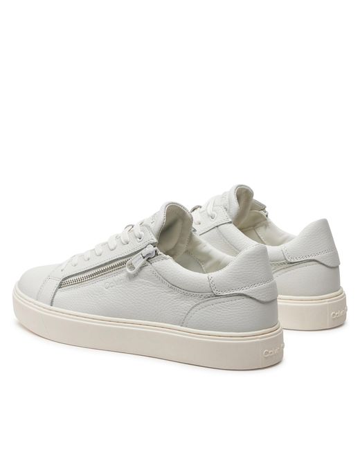Calvin Klein Sneakers Low Top Lace Up W/Zip Hm0Hm01475 Weiß in White für Herren