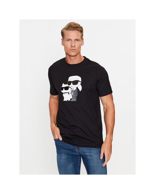 Karl Lagerfeld T-Shirt 755061 534241 Regular Fit in Black für Herren