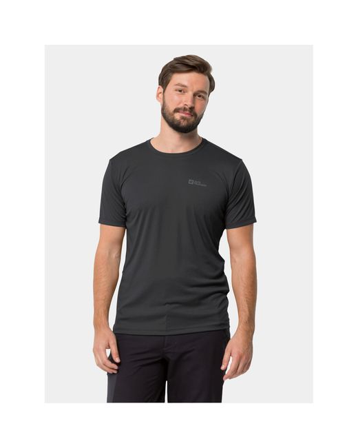 Jack Wolfskin Technisches T-Shirt Tech 1807072 Regular Fit in Black für Herren