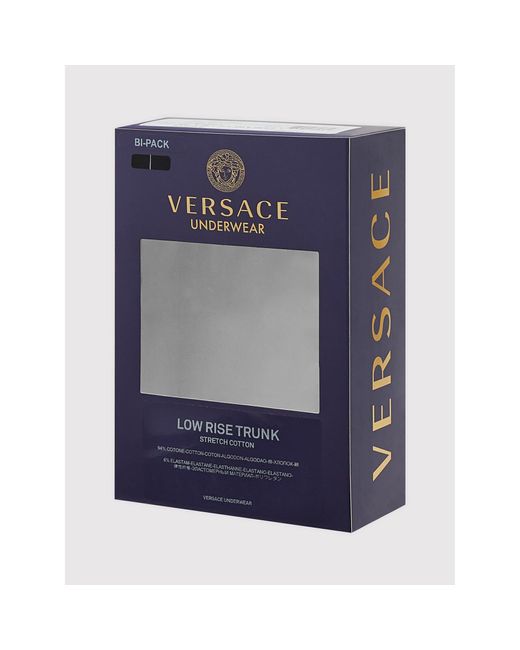 Versace 2Er-Set Slips Greca Au10180 in Black für Herren