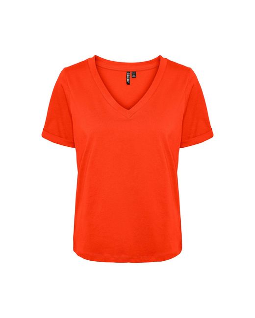 Pieces Orange T-Shirt 17120455 Regular Fit