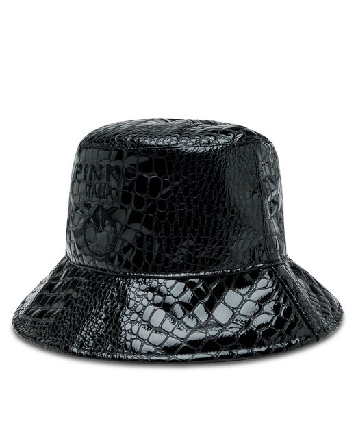Pinko Black Hut Bucket Bios Buckle Hat Ai 23-24 Ppre 101819 A165