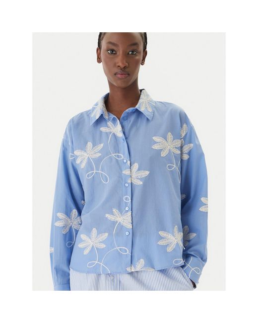 Lola Casademunt Blue Hemd Ls2615089 Relaxed Fit