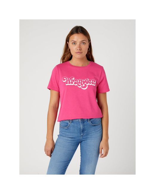 Wrangler Pink T-Shirt W7N4D3P62 112332090 Regular Fit