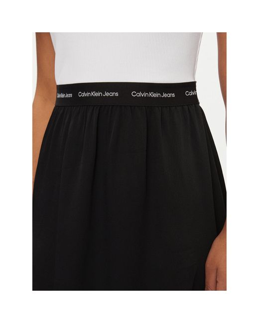 Calvin Klein Black Sommerkleid Logo J20J223066 Weiß Regular Fit