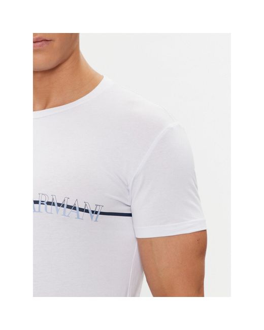 Emporio Armani T-Shirt 111035 4R729 00010 Weiß Slim Fit in White für Herren