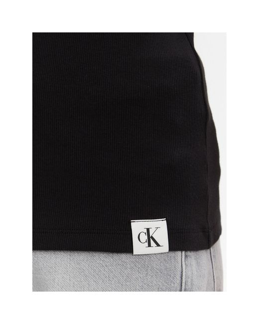 Calvin Klein Black Top Lv00Qs7492 Slim Fit