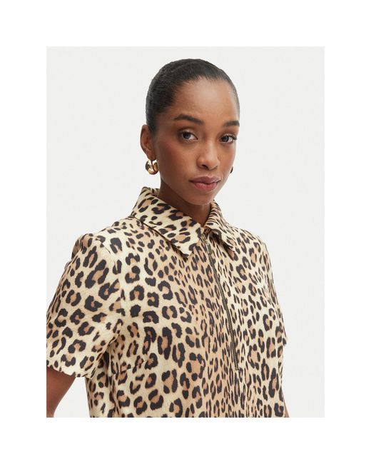 Lola Casademunt Brown Kleid Für Den Alltag Ls2616134 Loose Fit