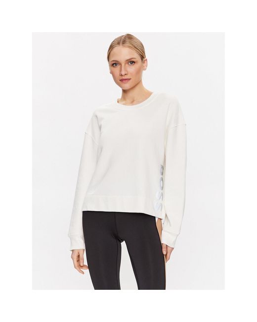 Boss White Sweatshirt 50489758 Relaxed Fit