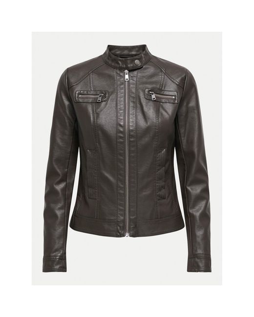 ONLY Black Jacke Aus Kunstleder Bandit 15081400 Regular Fit