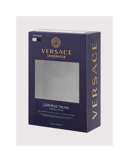 Versace 2Er-Set Slips Greca Au10180 in Black für Herren