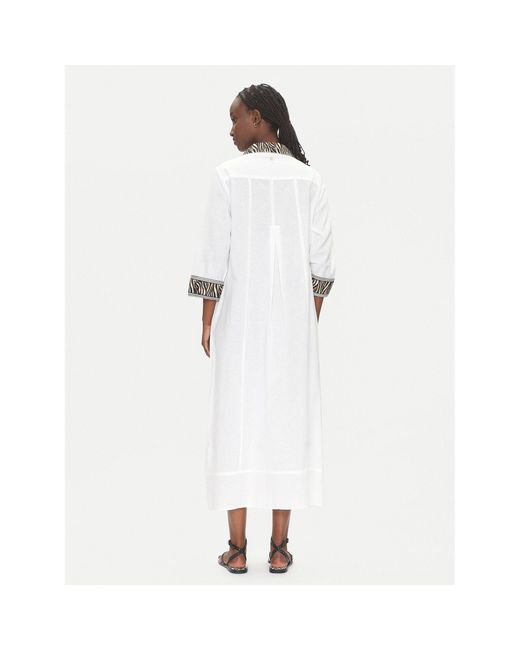 Lola Casademunt White Hemdkleid Ls2516042 Relaxed Fit